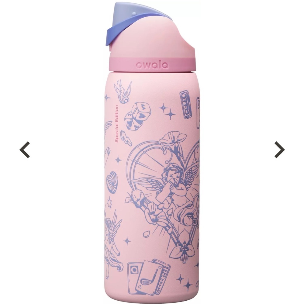 Owala Pink Illustrated Stainless Steel Water Bottle